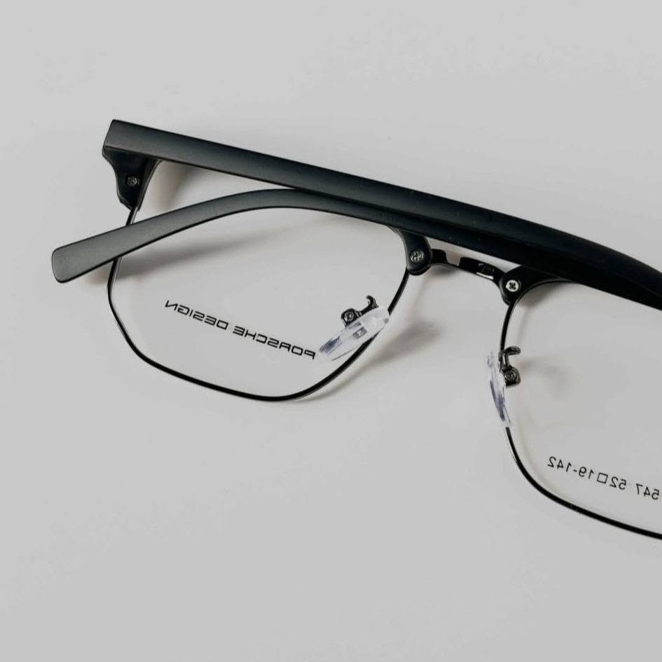 Porsche Design Inspired Premium Black Eyeglass Frame - Image 4