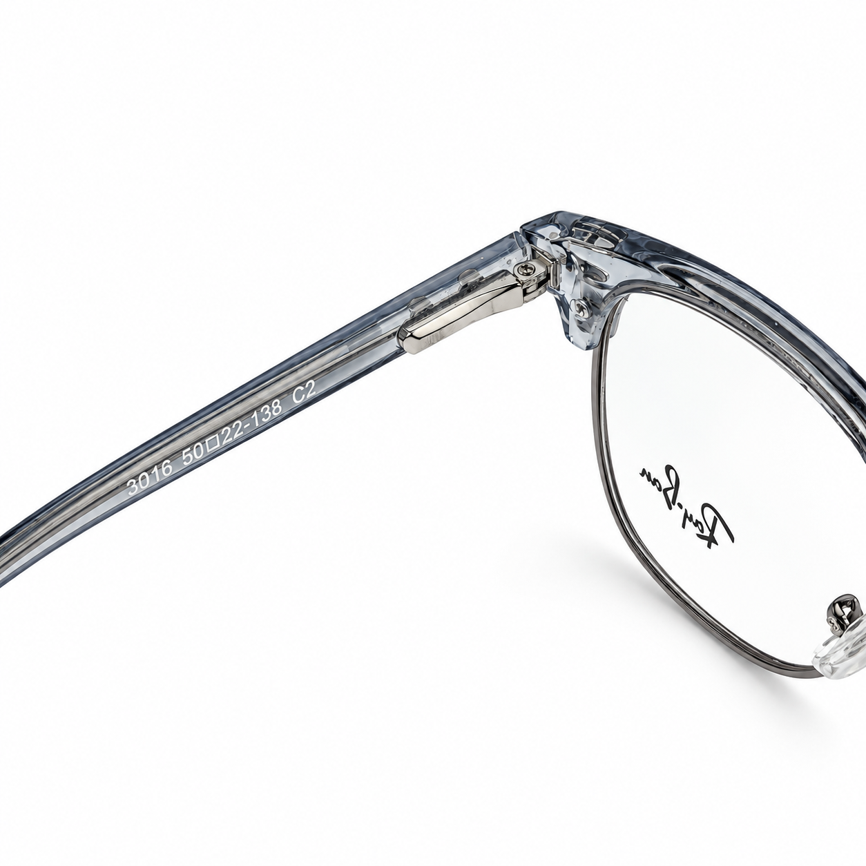 Clubmaster RB3016 Ray-Ban Transparent Ash Frame - Image 4