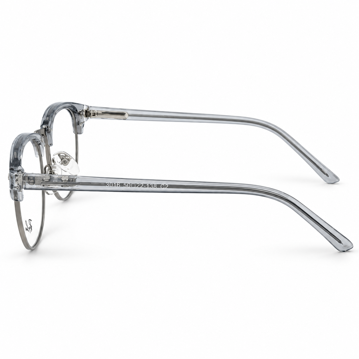 Clubmaster RB3016 Ray-Ban Transparent Ash Frame - Image 3