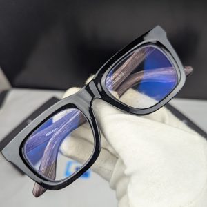 Miu 5189 Model Bold Eyeglass Frame – Premium Blue Cut Glass-Glossy Black